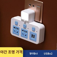 멀티탭 큐브 인테리어 사무실 전선커버 코드삭스 내추럴한, L3소켓 블루밴드2USB, 1개 - 코드삭스