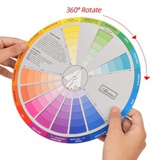 색상표 컬러가이드 조색표 컬러차트 color wheel color learning 회전 휠 color board chart mixed color guide tool for 남자