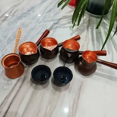 체즈베 커피 드립 터키 동주전자 구리 포트 드리퍼, 상세페이지 참고, 걸쭉한 여과박병