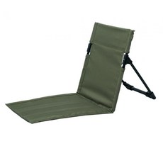 등받이가 있는 바닥 의자 등산용 접이식 쿠션 비치 시트, 녹색, 39.5x38x39cm, 옥스포드 알루미늄 합금, 1개
