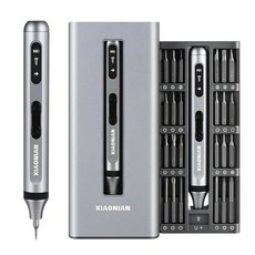 52 in 1 전기 드라이버 세트 XIAONIC 3.7V 미니 정밀 드라이버 세트 48 S2 마그네틱 비트 USB-C 충전 케이블 LED 조명 휴대폰 시계 안경 PC, 3-electronic-52 in 1