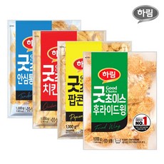 하림 굿초이스4종(치킨너겟팝콘치킨안심통살후라이드윙), 4종, 4개, 1kg