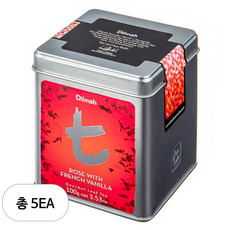 딜마 T시리즈 로즈 위드 프렌치 바닐라 허브차, 100g, 1개입, 5개