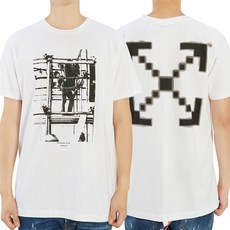 [Off White]스캐폴딩 슬림 OMAA027F 19185007 0110 남자 반팔티셔츠