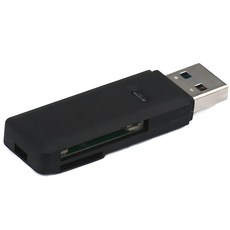 모조리 USB 3.0 블랙박스 SD 멀티 카드 리더기, 블랙, 1개