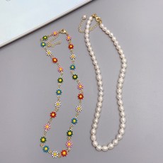 칼라진주목걸이