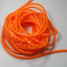 와이어 케이블 정리 나선형 포장 밴드 보호대 직경 6 8 10 mm 그레이 오렌지 퍼플, [03] 6mm orange 10meter