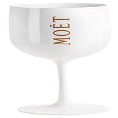 Moet Chandon Ice Imperial White Acrylic Champagne Glass by Moet null, 1, white, gold