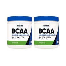 뉴트리코스트 BCAA 파우더 그린애플맛, 262g, 2개