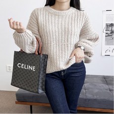 여성 두꺼운 니트스웨터