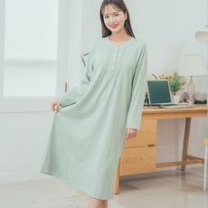 여성용 싹쓰리마켓 래빗필 긴팔 잠옷원피스