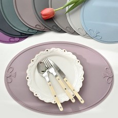 오마주 비비안 실리콘 식탁매트 테이블매트 9colors, 라이트핑크, 1개