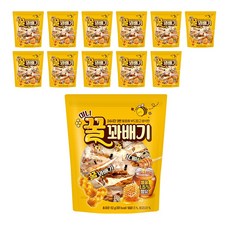 미니 꿀꽈배기 52g 한입꽈배기 한입과자 미니꽈배기, 12개