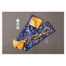 죽도집 용천 검 고급 실크 칼자루 검투 무술 태극 주머니, T02-블루플라워