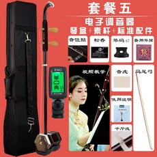 현악기 호금 얼후 악기 전문 입문용 연주 연주급 성인 연습용 초보자 전통악기, E 악기+고급가방+조율기