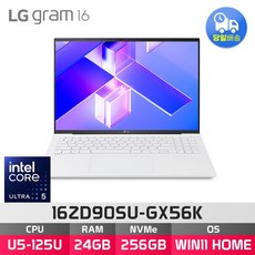 LG전자 2024 그램16 16ZD90SU-GX56K, WIN11 Home, 24GB, 256GB, 스노우 화이트