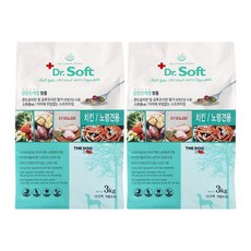 더독 닥터소프트 치킨 노령견용3kg x 2개, 없음