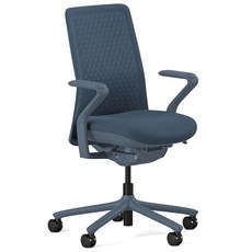  Branch Verve Chair - 윤곽이 잡힌 시트 백과 조절 가능한 요추 받침대가 있는 고성능 이그제큐티브 사무실 의자 알루미늄 베이스가 고밀도 폼 쿠션 최대 124.7kg(, 코발트 