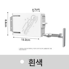 무타공 신축 빨랫줄 실내 베란다 투명 냉옷끈 야외 걸이 가정용 빨랫줄 신기, 화이트, 1개