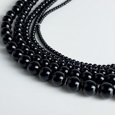 24005 원석 오닉스 라운드 팔찌 만들기 재료 3mm 4mm 6mm 8mm 10mm(1줄)
