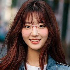 메종뤼소 블루라이트 차단 뿔테안경 패션 라운드 안경테 남녀공용