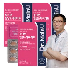 닥터메인유 핑크번 혈당 다이어트 바나바잎 카테킨 식후 혈당 상승 억제 체지방 감소, 3개, 30정