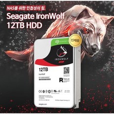 씨게이트 아이언울프 12TB ST12000VN0008 (7200/256M) NAS HDD 하드디스크 - 아이언울프12tb