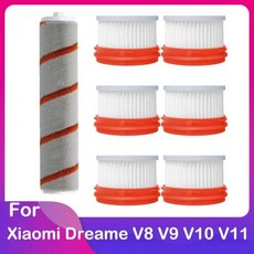 습식청소기 무선 물걸레청소기 Xiaomi Dreame V8 V9 V9B V9P XR V10 V11 휴대용 진공 청소기와 호환되는 메인 브러쉬 Hepa 필터 액세서리 부품