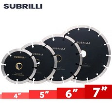 SUBRILLI 4/5/6/7 인치 다이아몬드 톱 블레이드 세그먼트 대리석 콘크리트 도자기 타일 원형 디스크 용 건식 습식 커팅, [04] 180 mm, 1개, 4) 180 mm