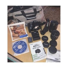 캐논 EOS T3 1100D 디지털 SLR 카메라 18-55mm IS 렌즈 & EFS 55-250 W/케이스