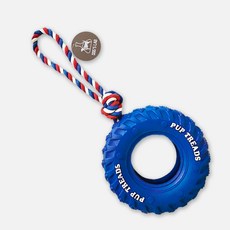 독스랩 타이어 터그놀이 노즈워크 중형견 대형견 장난감, 1개, 블루