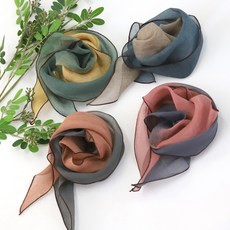 중년패션스카프 [디얼마미] 배색 그라데이션 스카프 미시 중년 여성 50대 엄마스카프