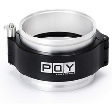 PQY 인테이크 파이프 오픈필터 흡기 2.5인치 알루미늄 퀵 릴리스 V 밴드 클램프플랜지 인터쿨러 클램프 스로틀 유니온 슬리브 포함 Q1281791, 2.5", 1개