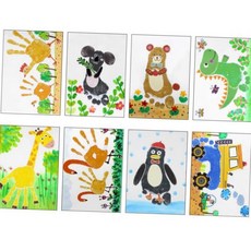 10인용 액자형 손도장 발도장찍기 그림 물감놀이 유아 미술활동 교구 토탈공예