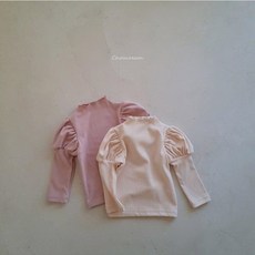 겨울 베이비 퍼프하프넥 티셔츠 돌전 돌후 신생아옷 아기선물 6개월 12개월