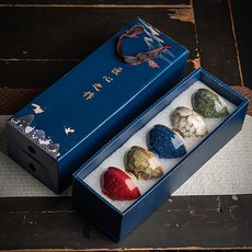 clever 오색 찻잔 5개입, 그린, 화이트, 블루, 옐로우, 레드, 1개