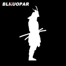 BLKUOPAR-일본 사무라이 가라테 검도 아이콘 로고 데칼 실루엣 그래픽 차 스티커 범퍼 윈도우 트렁크 도어