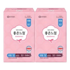 GOODFEEL 日用超薄蝶翼型衛生棉, L(26cm), 32片, 2包