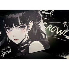 Growl 그로울 Shadow 게이밍 마우스패드 씹덕패드 애니 캐릭터 RED(적월)