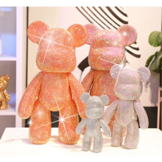 [브라운마켓] 보석십자수 DIY 곰 인형 만들기 키트 핸드메이드 데코 선물 다이아몬드 곰돌이, 소, 블루