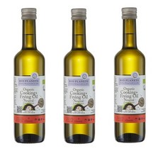 바이오플래닛 냉압착 유기농 해바라기씨유 기름 1L 500ml/기름냄새 없는 고온요리 전용 쿠킹오일, 500ml, 3개