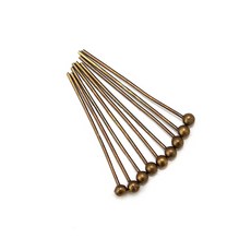 100Pcs 18 20 25 30 35 40 45 50mm 골드 실버 컬러 금속 볼 헤드 핀 라운드 진주 머리 바늘 DIY 바느질 도, 0 5x18mm 100Pcs, 03 Antique Bronze