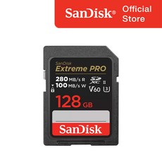 SOI 샌디스크 익스트림 프로 SD카드(280MB/s) 128GB V60 / SDXEP, 128기가
