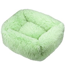 스퀘어 강아지 침대 긴 봉제 매트 중형 견용 애완 동물 세척 가, 1개, D.M(66cmX55cm)