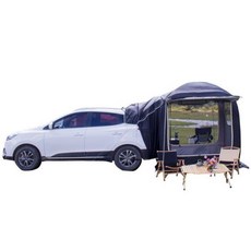 방수 SUV 자동차 후면 텐트 3-4 사람 가족 캠핑 트레일러 야외 활동을위한 차양 태양 대피소, Car Trunk Tent