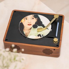 레트로 CD 플레이어 휴대용 시디 CDP 빈티지 블루투스 충전식 고충실도 오디오 애호가 음악 리모컨 신제품, 2.Wood 색상, Wood color