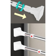 옷장 옷걸이 길이조절 무타공 사각압축봉 118cm 샤워커튼봉 커튼봉 욕실봉 행거봉 스텐봉, 22mm사각압축봉 120 - 방구석닷컴옷장옷걸이봉01초강력스텐압축봉