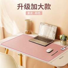 온열 데스크 패드 컴퓨터 키보드 마우스 책상 장패드 손목받침대 매트, 80x40cm, 안나 파우더 핑크