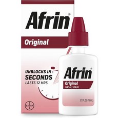 Afrin 아프린 오리지널 스트렝스 비강 분해제 스프레이 0.5 oz 6팩, 6개, 15ml