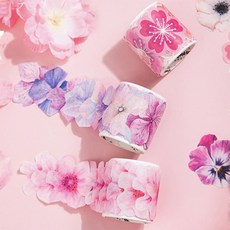 봄 꽃 벚꽃 다꾸 폴꾸 탑꾸 스티커 마스킹테이프 마테 7종, 01:벚꽃A
